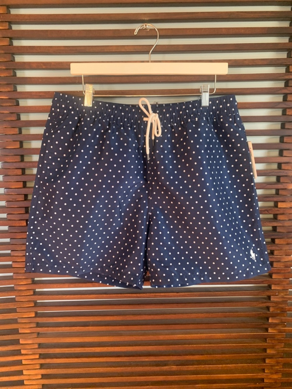 Polo by Ralph Lauren Navy with White Dot Swim Trunks